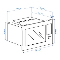 Ilustración de medidas - STENABY microondas integrado