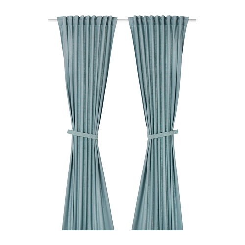RITVA, curtains with tie-backs, 1 pair. 1 of 4 open dialog