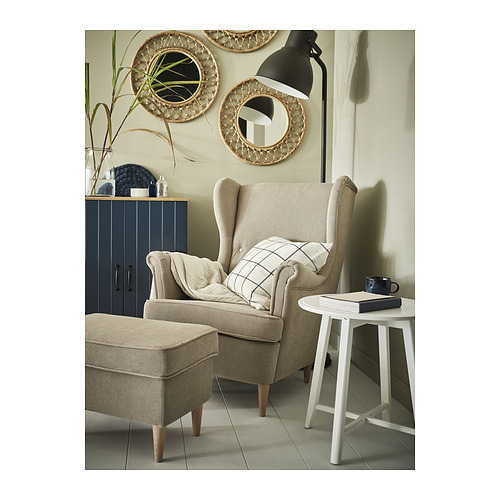 STRANDMON, armchair and ottoman 3 of 8 open dialog