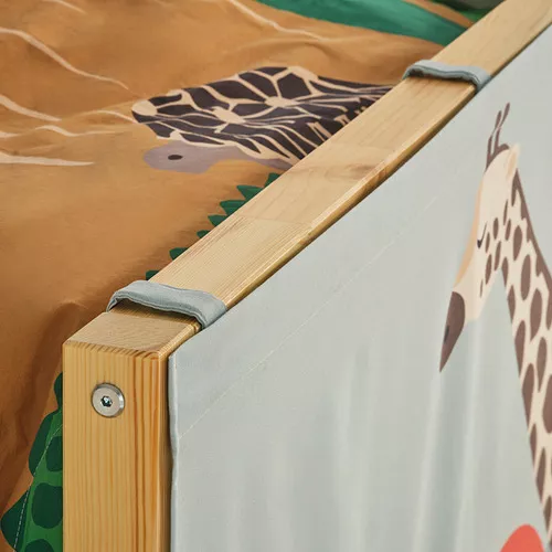 カラカラ　gata FASHION CAMOUFLAGE IKEA Mallorca - KURA bed curtain, multicolour/animals on the savannah