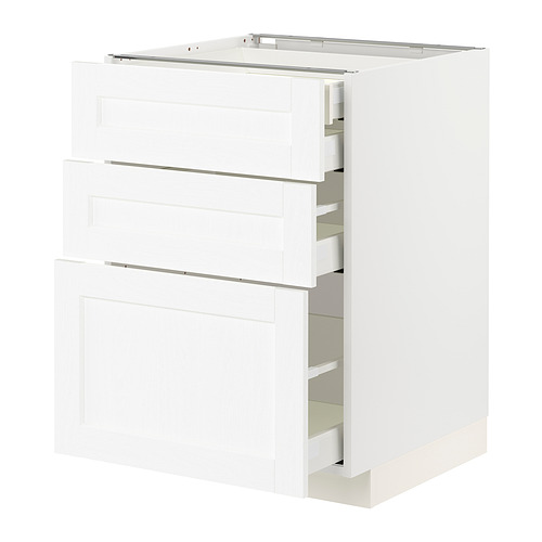 METOD / MAXIMERA, armario bajo con 3 frentes y 4 cajones. 1 de 3 open dialog