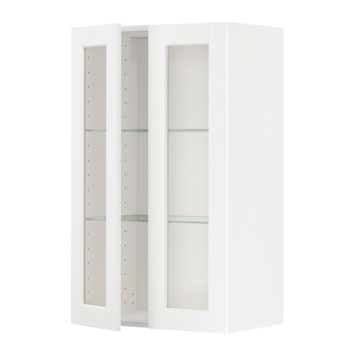 METOD, wall cabinet with 2 glass doors 1 of 3 open dialog