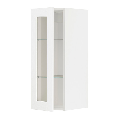METOD, wall cabinet with shelves and glass door. 1 of 3 open dialog