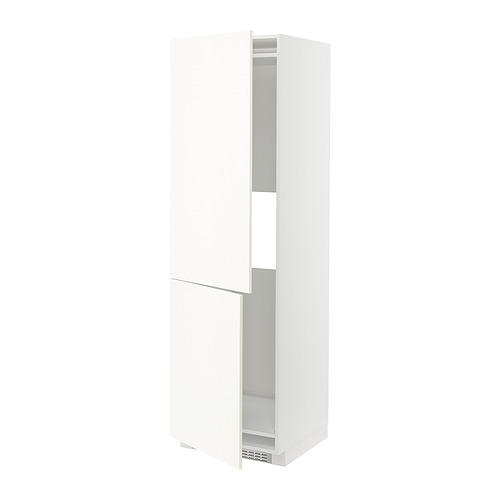 Un mueble de cocina METOD blanco con estantes ajustables y puerta reversible.