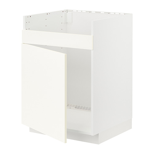 Un mueble de cocina METOD blanco con una superficie lisa, líneas limpias y una forma rectangular diseñado para electrodomésticos empotrados.