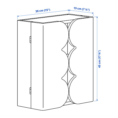 OMMJÄNGE, cabinet with 2 doors and shelf. 5 of 5 open dialog