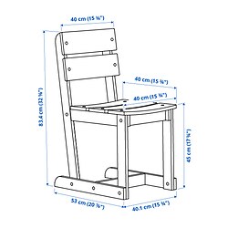 Measurement Illustration - OMMJÄNGE chair
