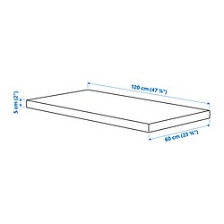 Ilustración de medidas - PLUTTIG Colchón de espuma para cuna