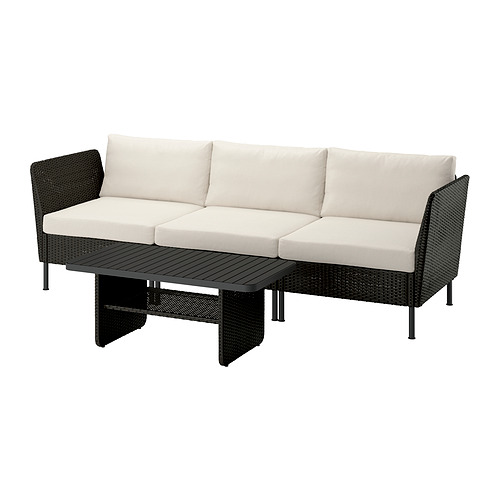 VITTSKÄR, 3-seat conversation set. 1 of 7 open dialog