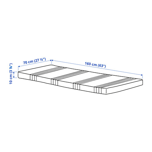 UNDERLIG, foam mattress for junior bed. 8 of 8 open dialog