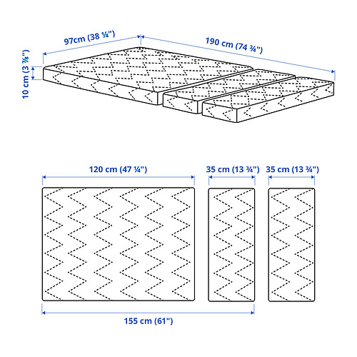 VIMSIG, foam mattress for extendable bed. 6 of 6 open dialog