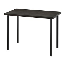 LINNMON/ADILS, desk, Black-brown