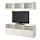 BESTÅ, TV storage combination with drawer rail, push-open, White/hanviken-sindvik white clear glass
