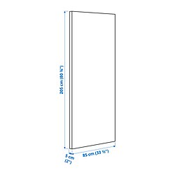 Ilustración de medidas - MITTZON pantalla acústica estructura con ruedas
