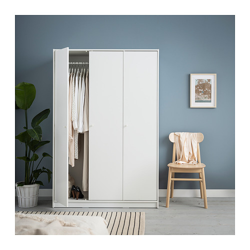 KLEPPSTAD, wardrobe with 3 doors 2 of 6 open dialog