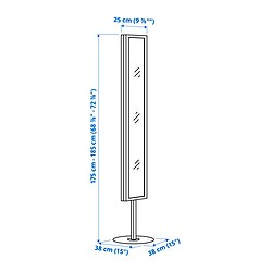 Measurement Illustration - KOMPISHÄNG floor mirror