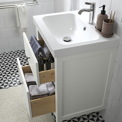 HEMNES / ORRSJÖN, mueble de baño con lavabo y cajones 3 de 6 open dialog