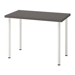 LINNMON/ADILS, desk, Dark gray / white