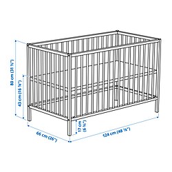 Ilustración de medidas - SNIGLAR cuna