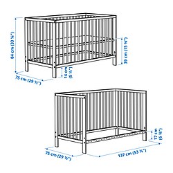 Measurement Illustration - GULLIVER 2-piece baby furniture set