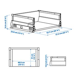 Measurement Illustration - MAXIMERA drawer, medium