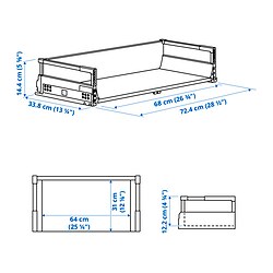 Measurement Illustration - MAXIMERA drawer, medium