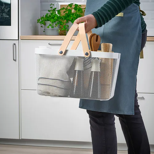 IKEA Gran Canaria RISATORP cesta, blanco, 27x42x23 cm