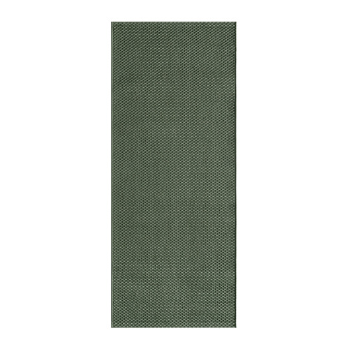 Alfombra MORUM, verde, rectangular, polipropileno, uso exterior.