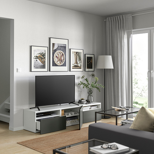 BESTÅ, TV unit with drawer runner, soft-closing. 7 of 7 open dialog
