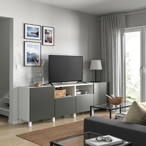 BESTÅ, TV bench with doors and drawers 8 of 8 open dialog