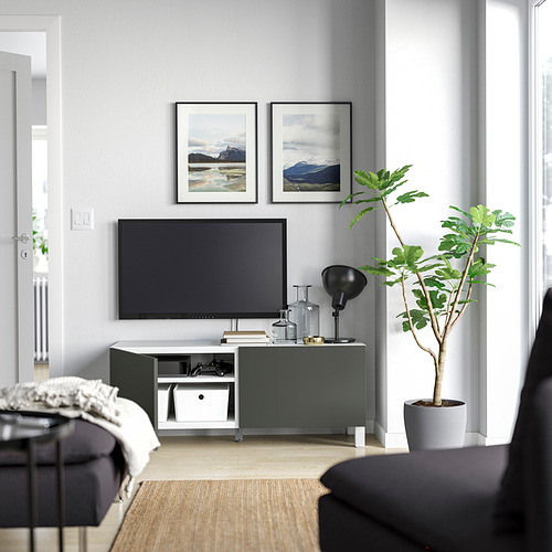 BESTÅ, TV bench with doors. 5 of 6 open dialog