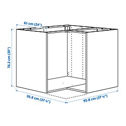 Measurement Illustration - SEKTION base corner cabinet frame