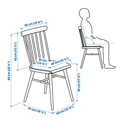 Measurement Illustration - HÖGVED chair