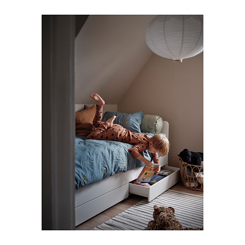 SLÄKT, bed frame w/pull-out bed + storage 5 of 8 open dialog