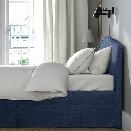 RAMNEFJÄLL, upholstered bed frame. 3 of 12 open dialog