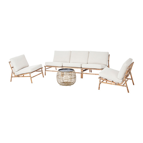 TVARÖ, 5-seat furniture set, outdoor 1 of 2 open dialog