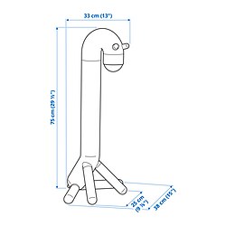 Measurement Illustration - GREJSIMOJS LED decorative light, floor