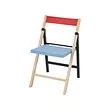 IKEA PS 2026 folding chair, birch blue/black red