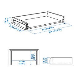 Ilustración de medidas - MAXIMERA cajón bajo
