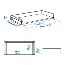 Ilustración de medidas - MAXIMERA cajón bajo