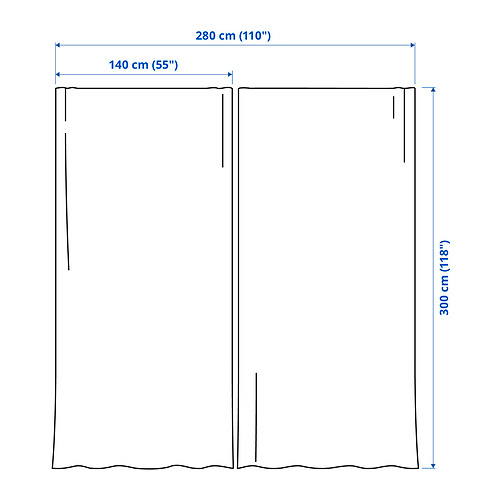 LENDA, curtains with tie-backs, 1 pair. 9 of 9 open dialog
