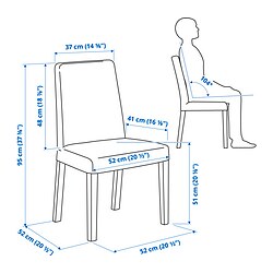 Ilustración de medidas - BERGMUND silla