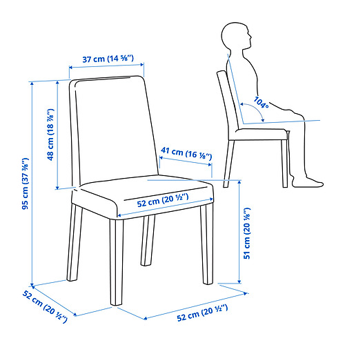 NÄSINGE / BERGMUND, table and 4 chairs 8 of 8 open dialog
