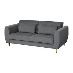 SLATORP, 2-seat sofa, Hakebo dark grey
