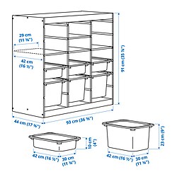 Measurement Illustration - TROFAST storage combination
