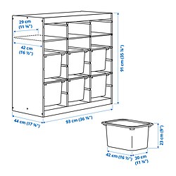 Measurement Illustration - TROFAST storage combination