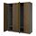 Variación actual: gris oscuro/marrón chapa de roble teñida, 78 3/4x23 5/8x93 1/8 "