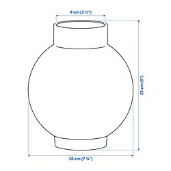 Measurement Illustration - GLANSGRAN vase