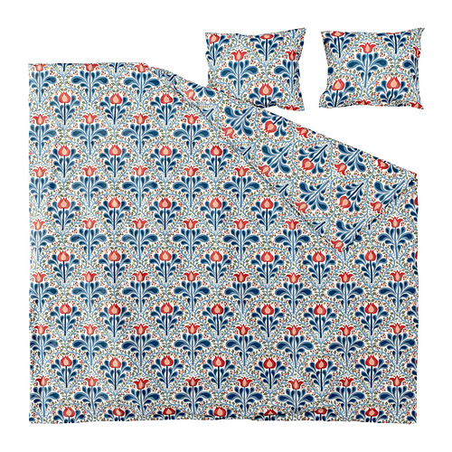 SÄTERVIDE, Funda edredón y fundas almohada para cama doble. 2 de 3 abrir diálogo