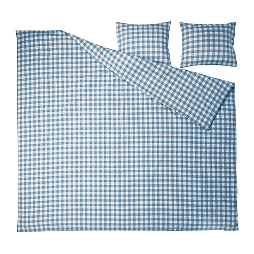 EKTANDVINGE, Funda edredón y fundas almohada para cama doble. 2 de 2 abrir diálogo